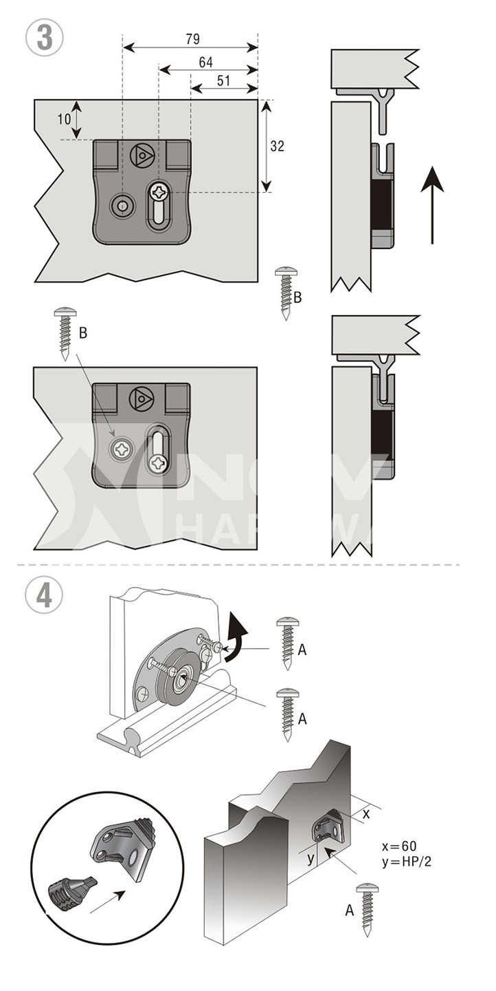 Cabinet Door Roller ESH-104