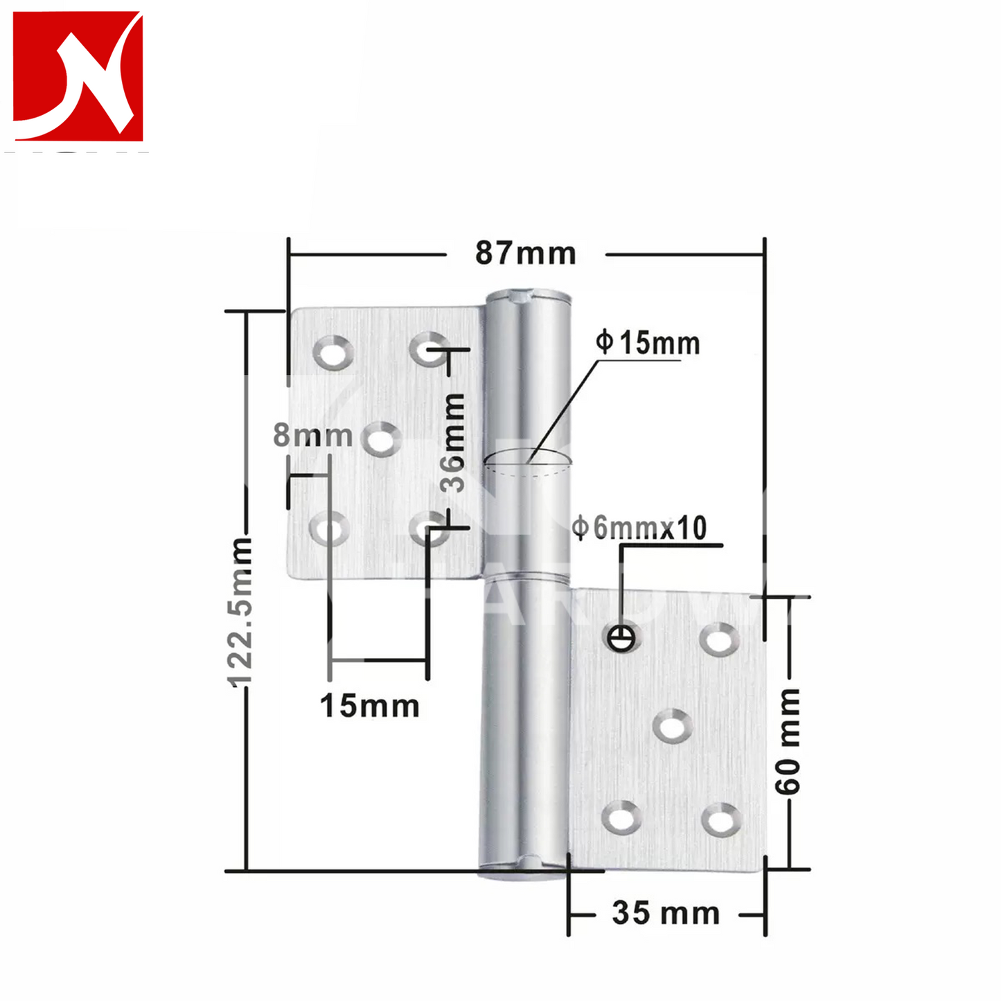 Flag shape Stainless Steel Hinge