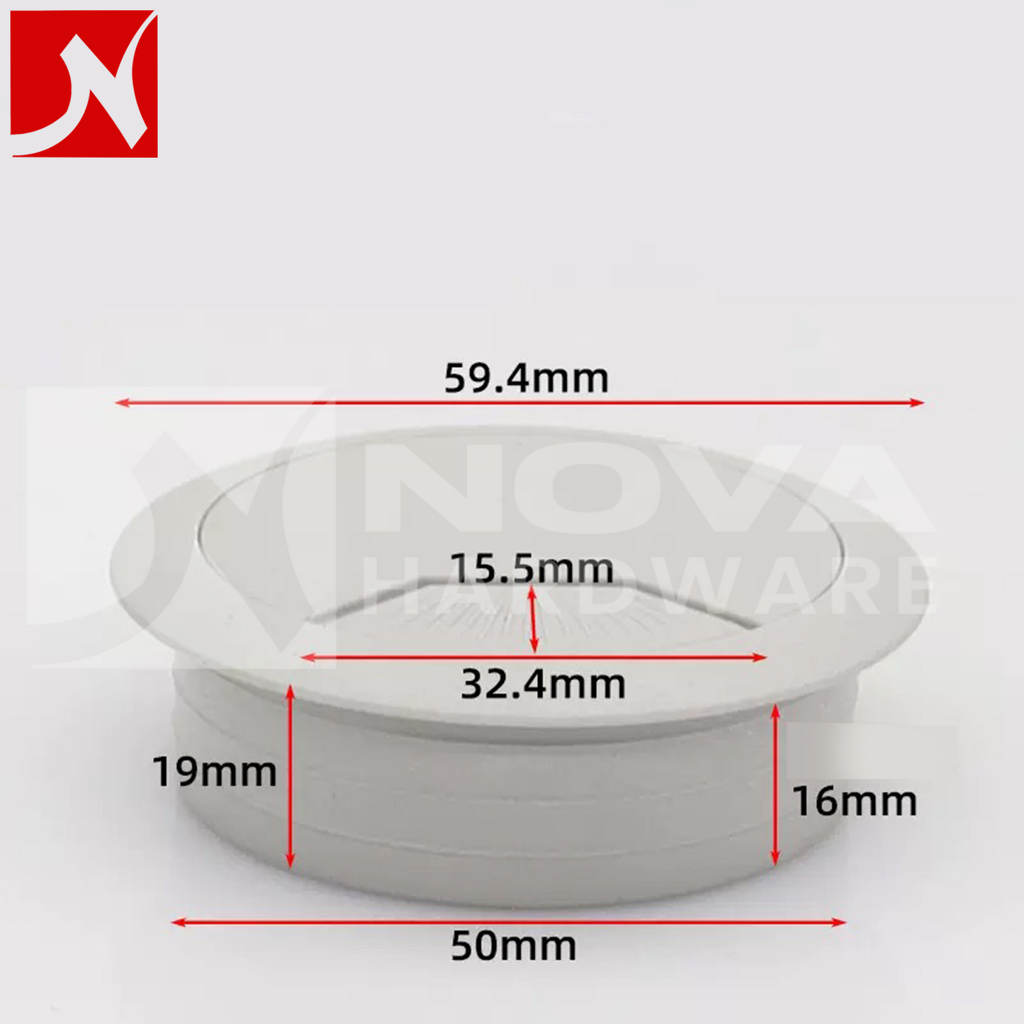 Plastic Round Table Wire Cap 60mm