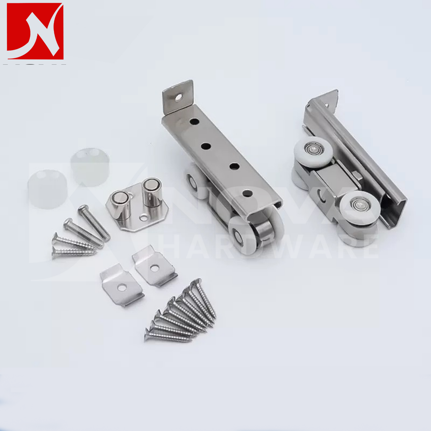 Stainless Steel Door Sliding 4 Roller Set
