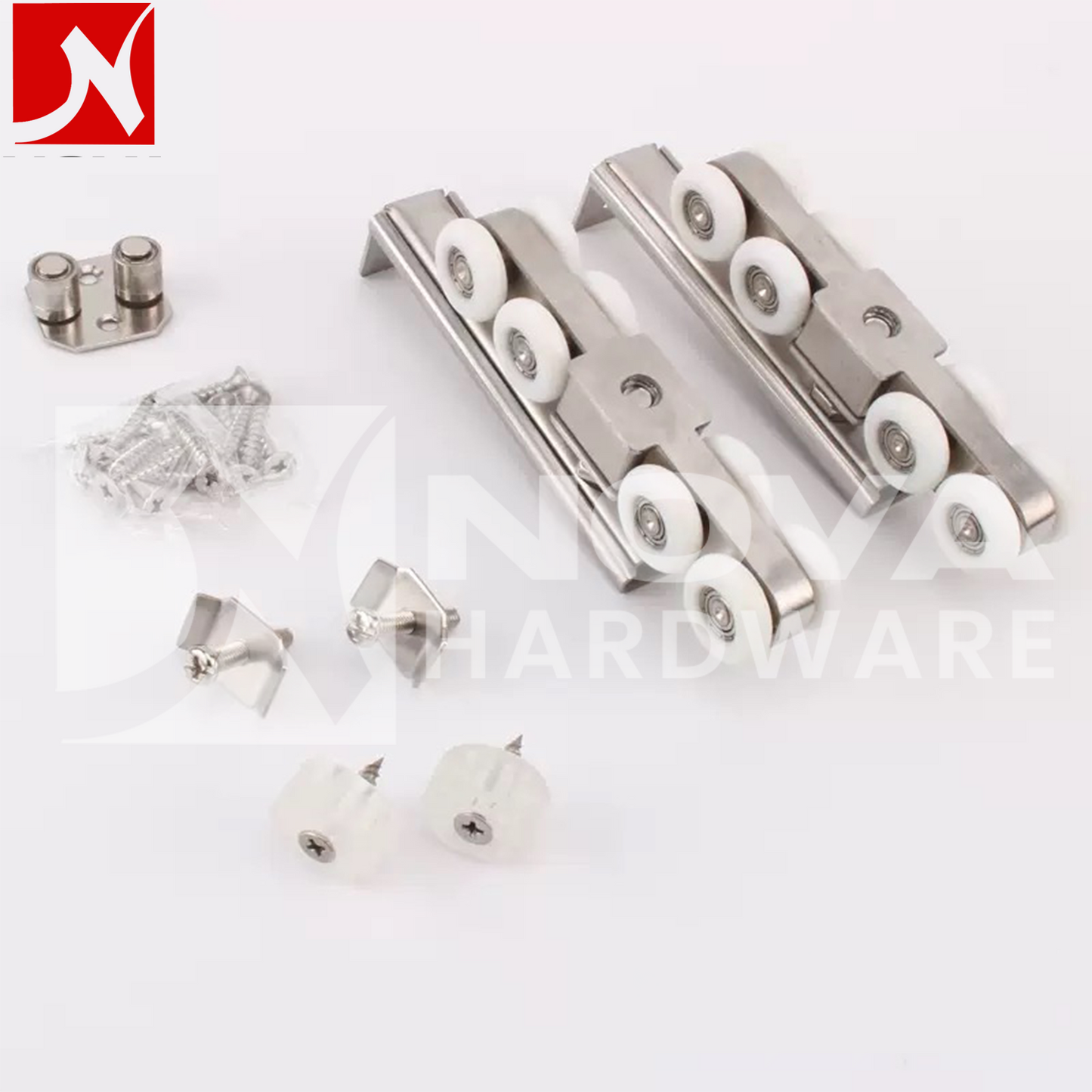 Stainless Steel Door Sliding 8 Roller Set