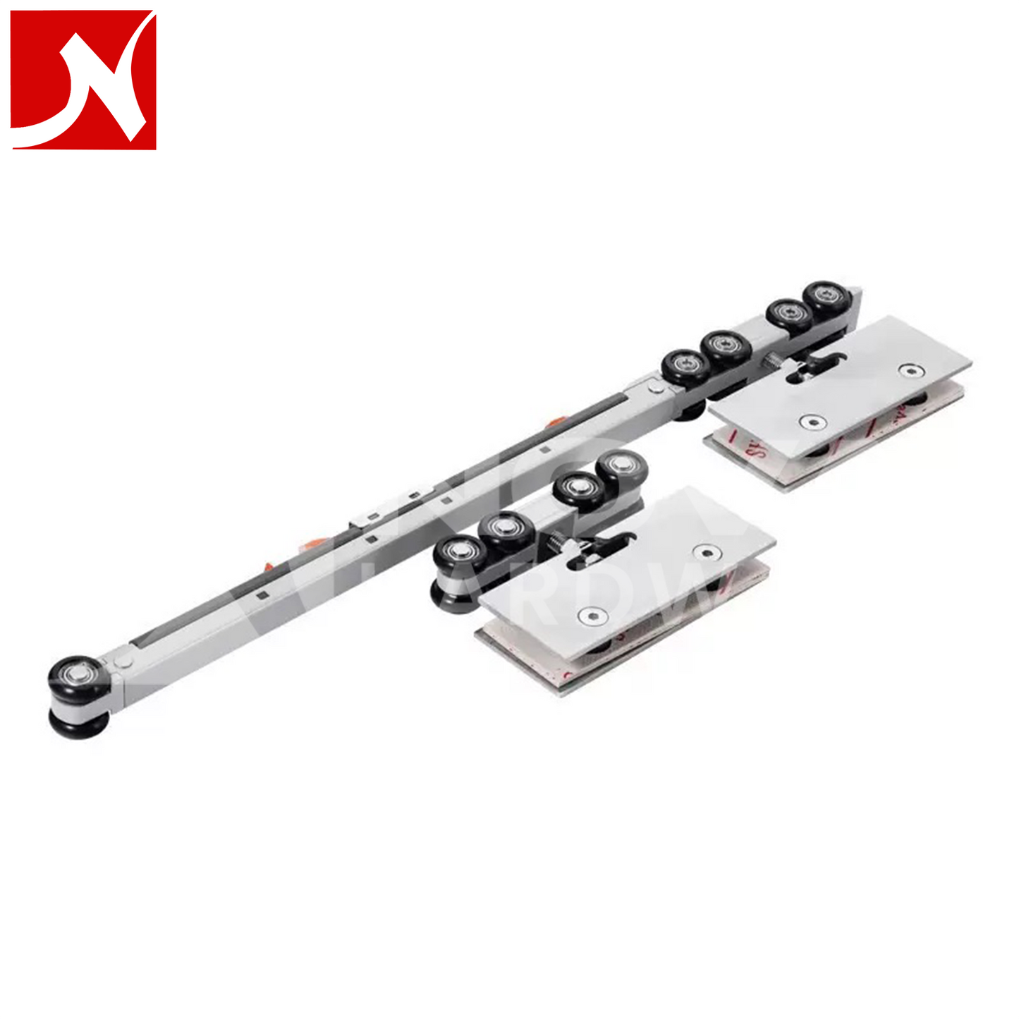Stainless Steel Glass Door Sliding Set