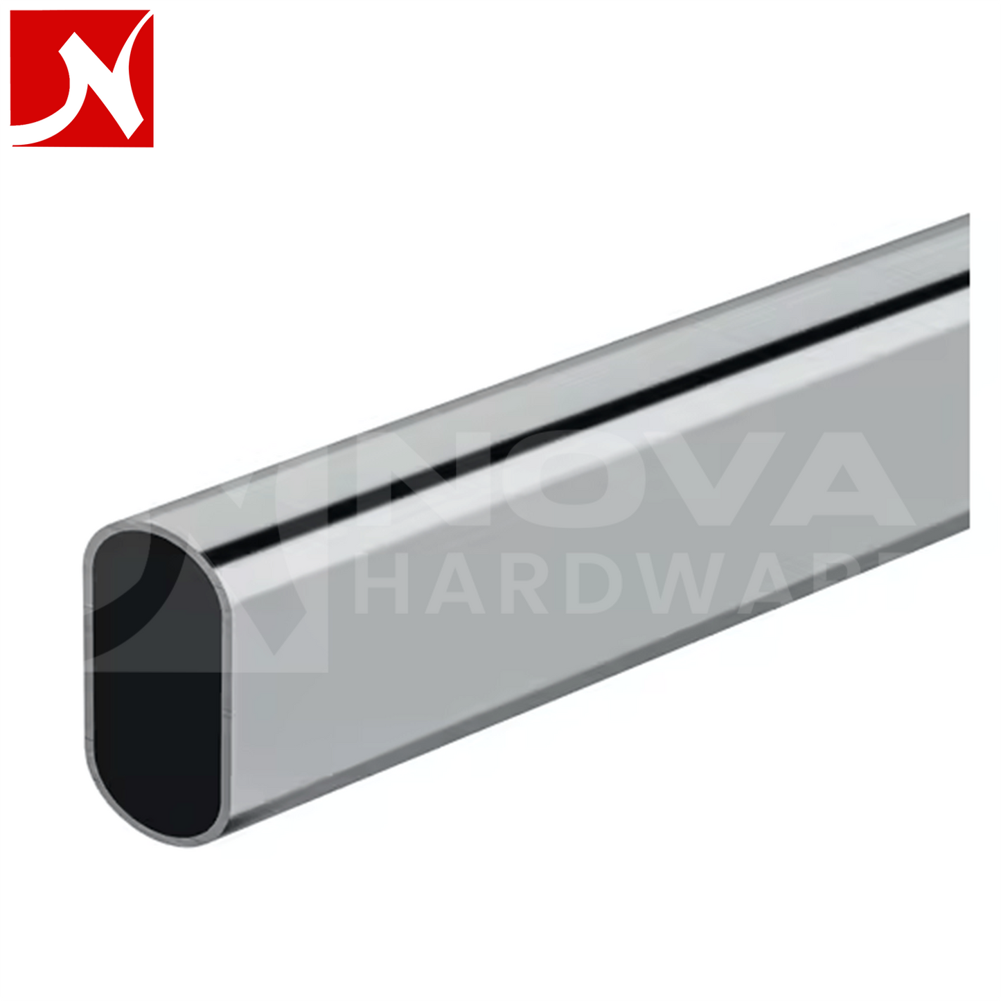 Wardrobe Oval Steel Hanging Rod