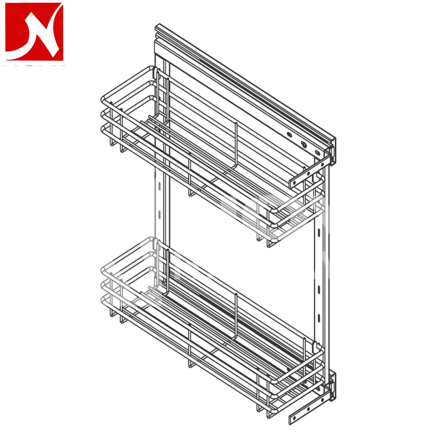 Wellmax Bottle Rack 2 Layer 150mm PTJ009