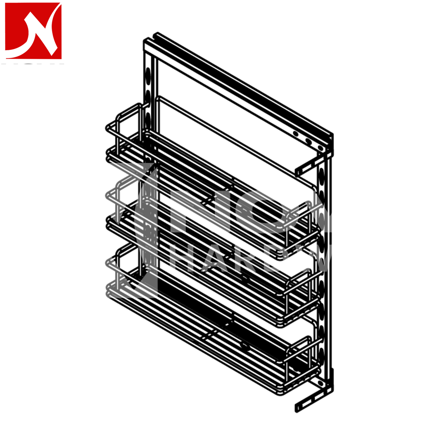 Wellmax Bottle Rack 3 Layer 150mm KPTJ009F