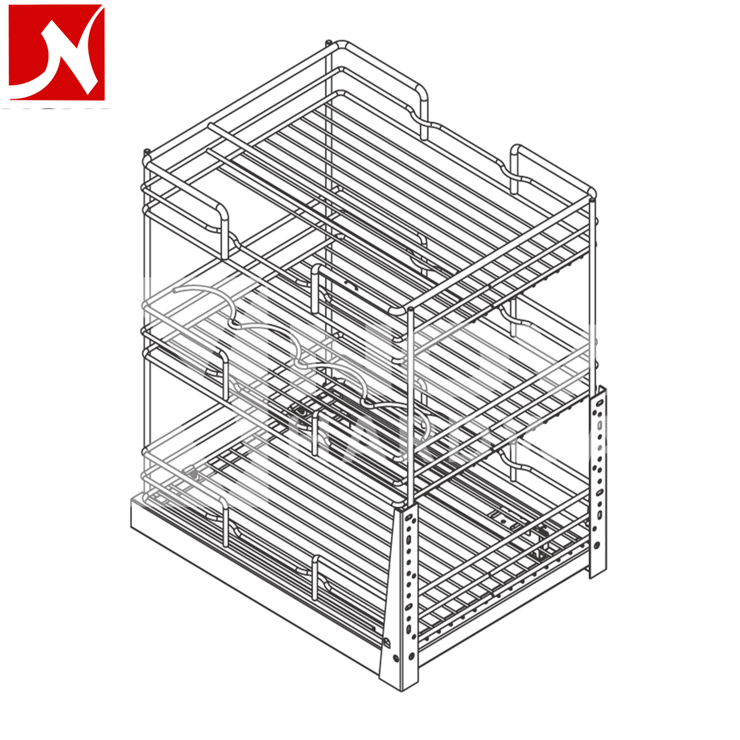Wellmax Pullout Wire Basket PTJ010