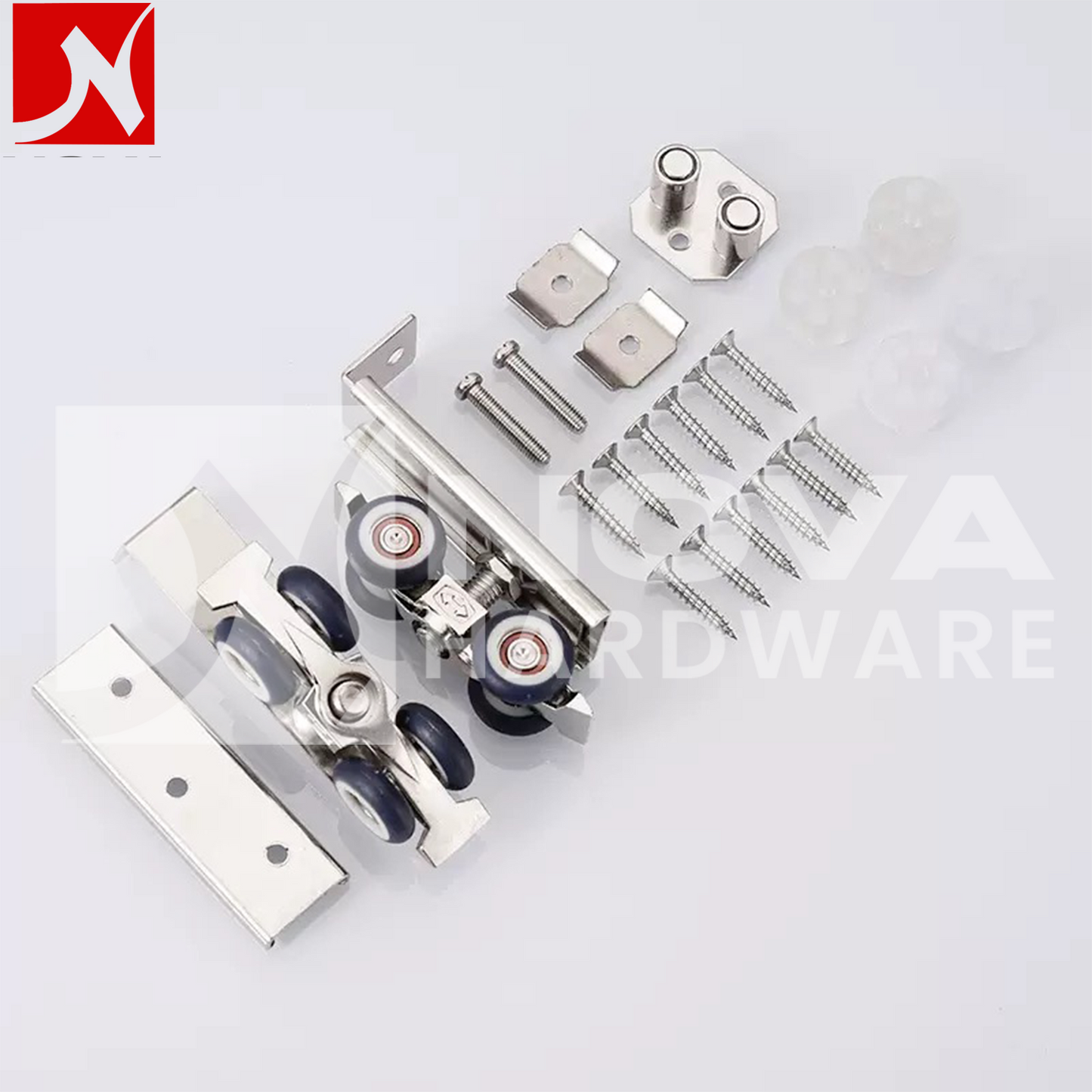 Zinc Light Duty Sliding 4 Roller