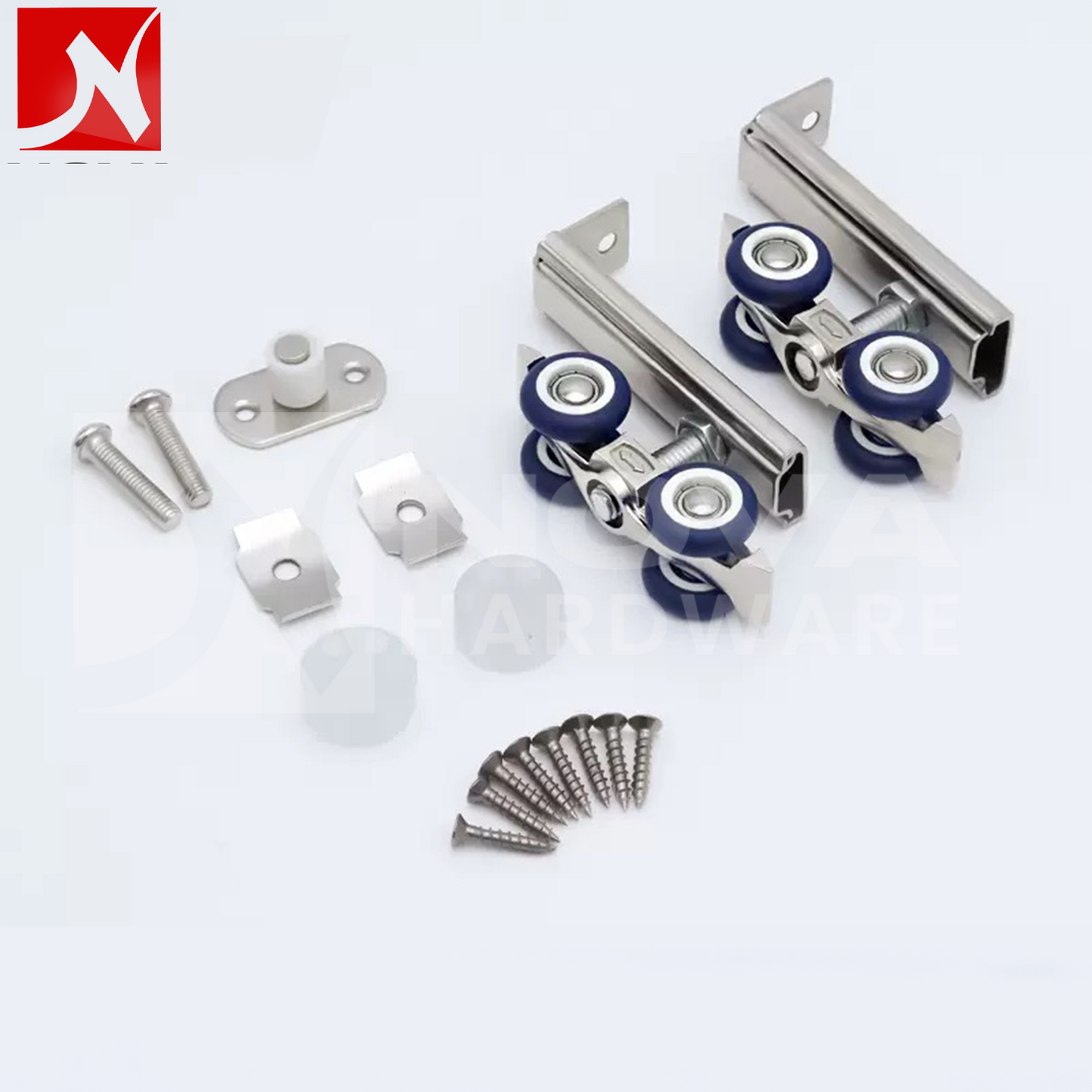 Zinc Light Duty Sliding 4 Roller 25mm